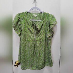 Max studio green blouse small
